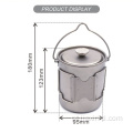 French Press Coffee Plunger Titanium Mug Moka Pot